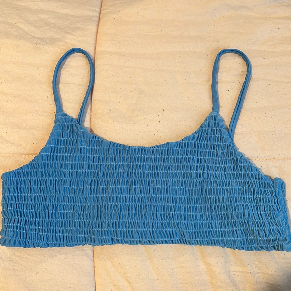 Patterned Blue Bikini and Sports Top
